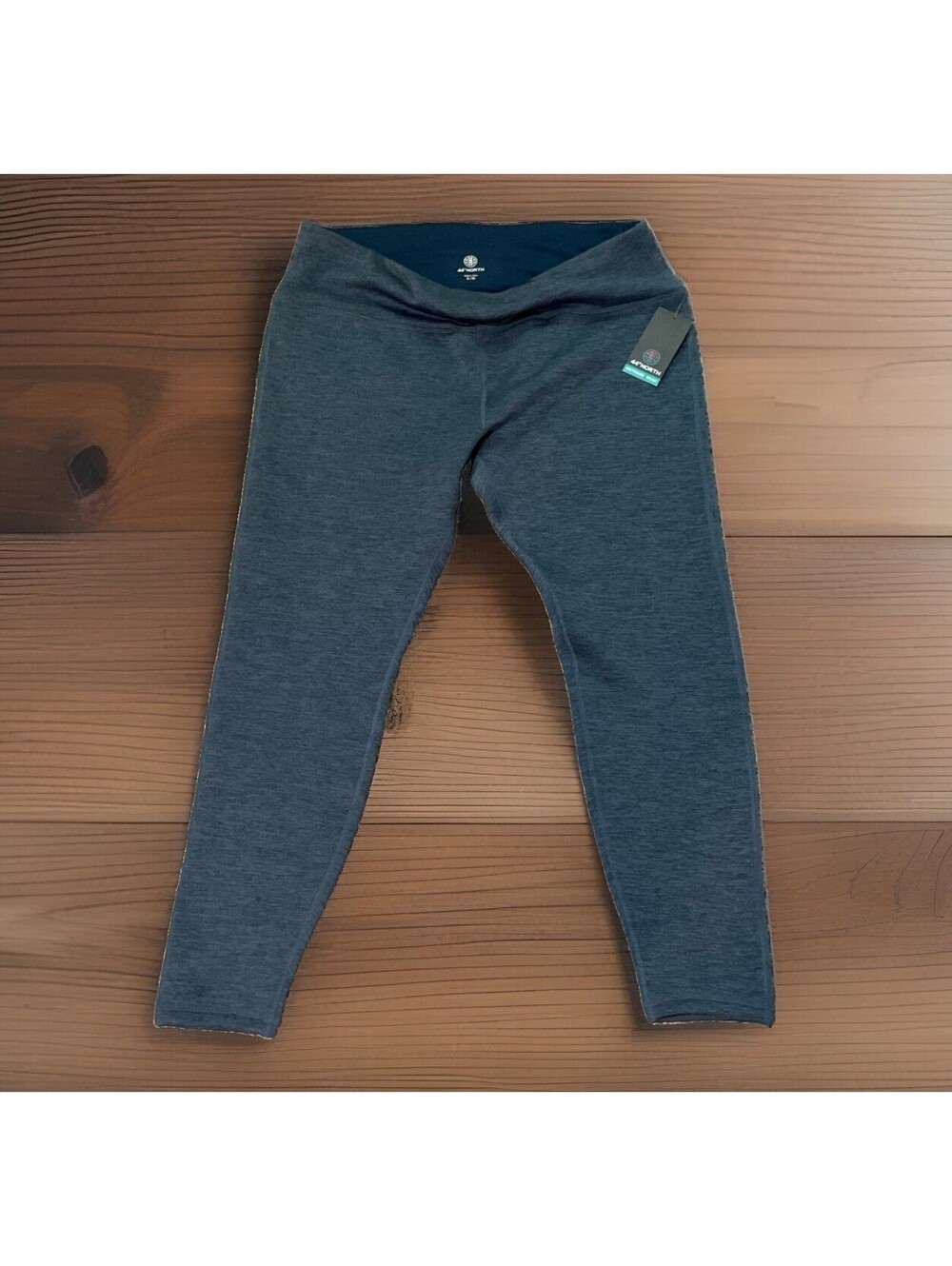 44 North Womens Winter Fleece Leggings Blue XL New With Tags